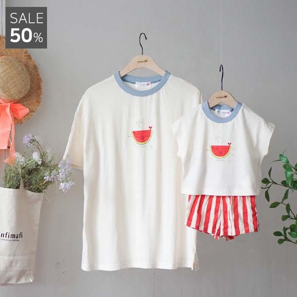 패밀리 수박고래 티 19B15/아동복,아이옷,키즈룩,티셔츠